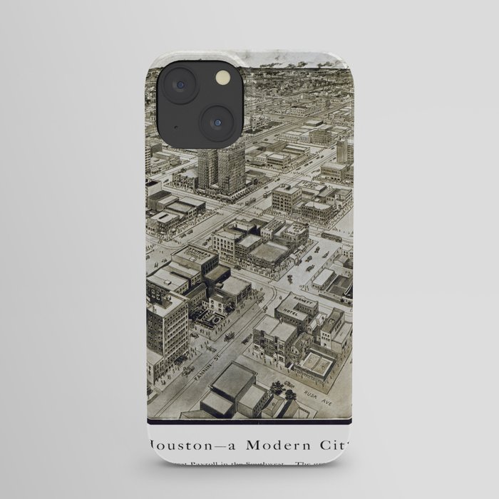 Houston-Texas-United States-1912 vintage pictorial map iPhone Case