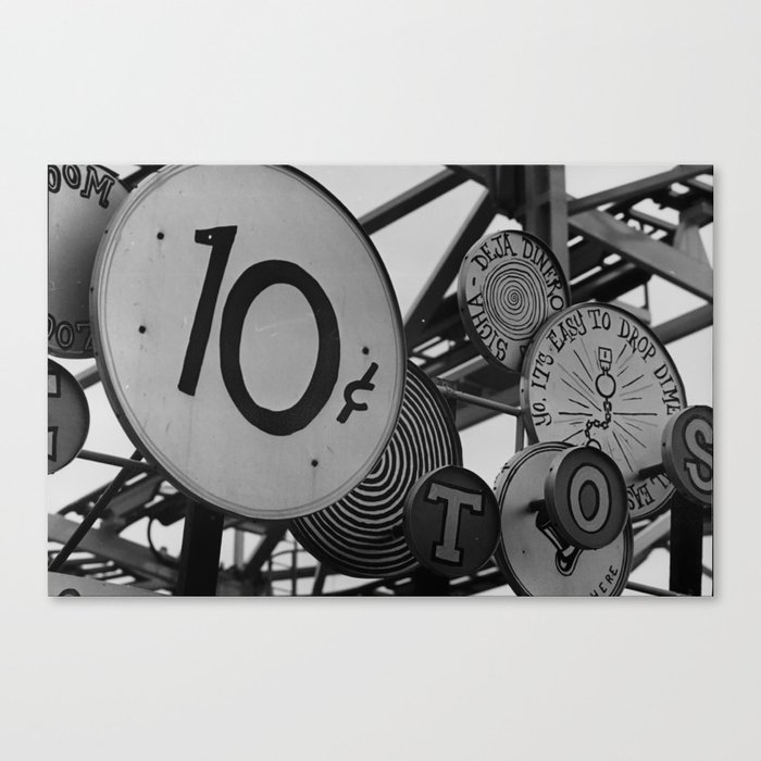 Coney Island Hand-Painted Signage Canvas Print