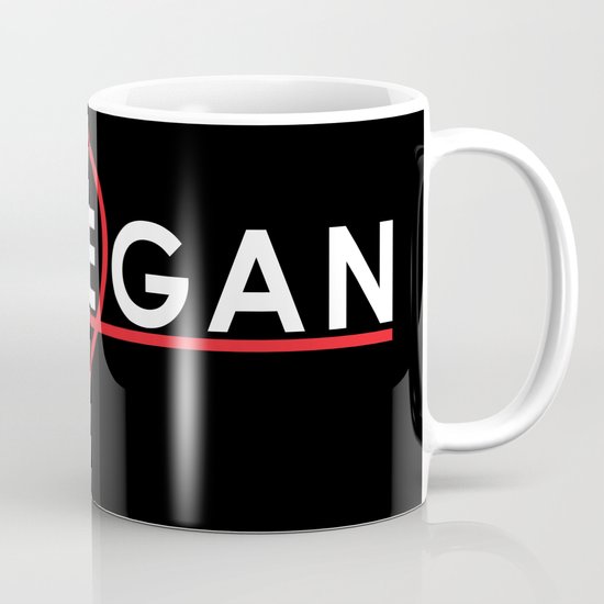 Lovegan (Love Vegan), on black Mug