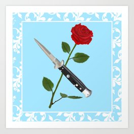 Switchblade Rose in Color Art Print