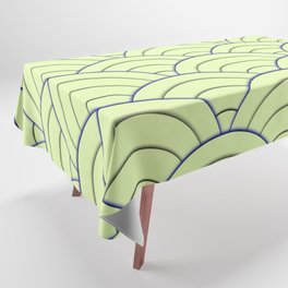 Green Very Peri Art Deco Minimal Arch Pattern Tablecloth