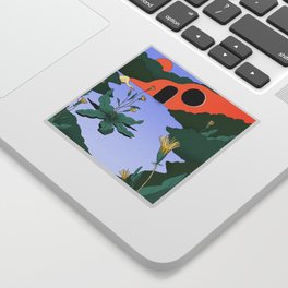 goose in the weeds full Sticker
