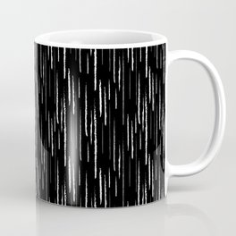 Black and White Grunge Vertical Stripe Pattern Coffee Mug | Black, Modern, Graphicdesign, Simple, Vertical, Stripedpattern, Striped, Patterns, Lined, Black and White 