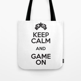 Keep Calm And Game On Tote Bag