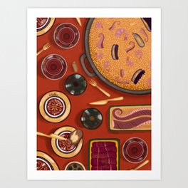 The Art of Paella Art Print