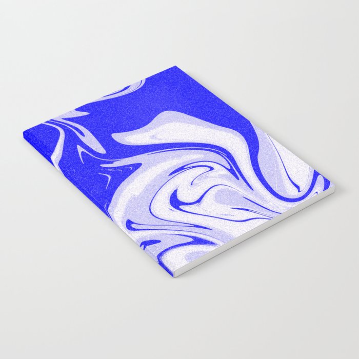 Blue Wavy Grunge Notebook