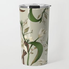 Botany Art Pattern - Vanilla Travel Mug