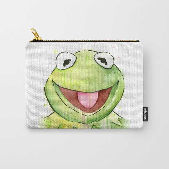 Frog Kermit Portrait Carry-All Pouch