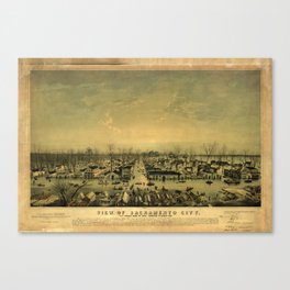 Sacramento, California during the flood of January 1850 Canvas Print