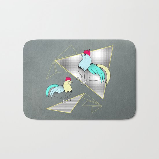 Coq français - French rooster Bath Mat