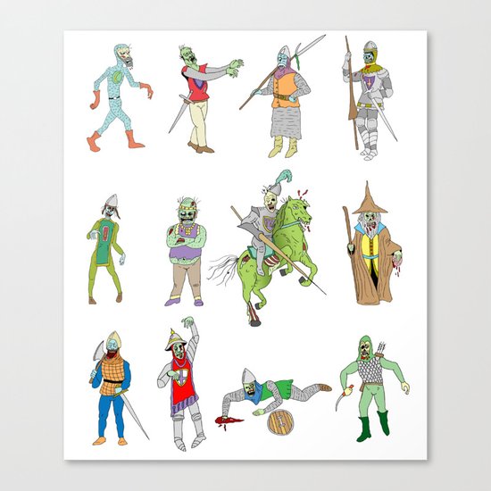 Knights of the Living Dead Canvas Print