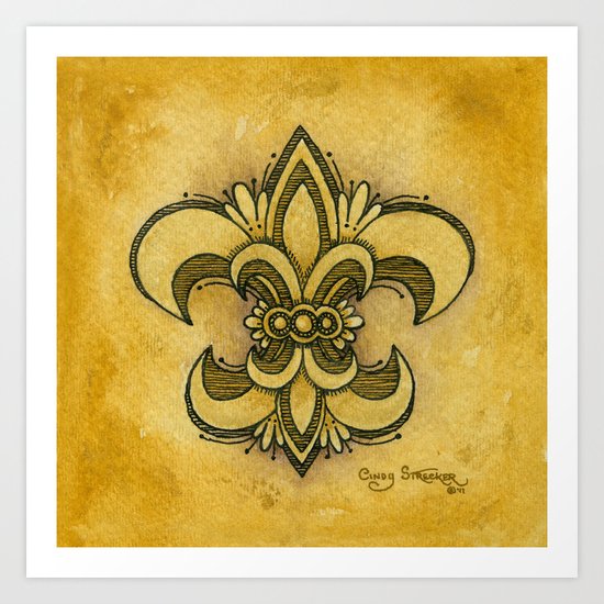 Michelle Fleur de Lis Art Print