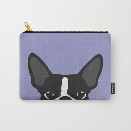 Boston Terrier Violet Carry-All Pouch | Graphicdesign, Digital, Fineart, Animal, Pop Art, Funny, Violet, Color, Bostonterrier, Illustration 