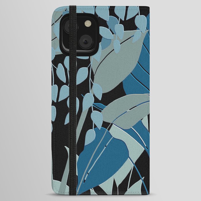 Blue Botanical II iPhone Wallet Case