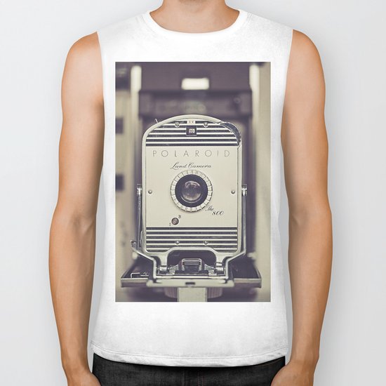 Vintage Polaroid Land Camera The 800 Biker Tank