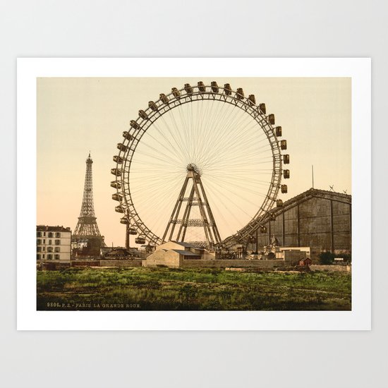 Grande Roue De Paris Art Print By Vintagephotochroms Society6