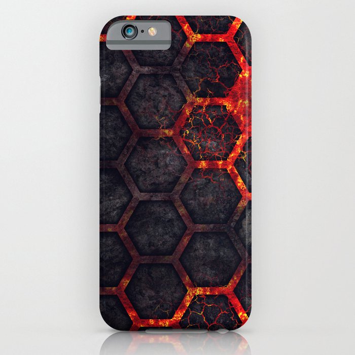 Lava Hexagons iPhone Case