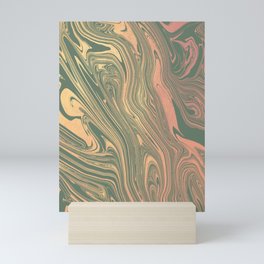 Green and Gold Marble Art Mini Art Print