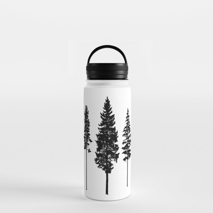 Minimalist Skinny Pine Trees Water Bottle
