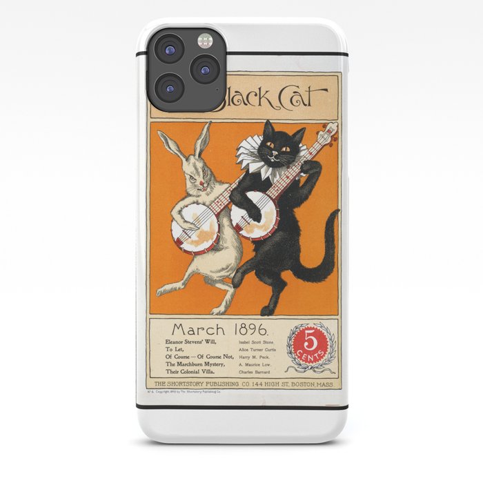 The Black Cat Vintage Poster Iphone Case By Limitlessdesign