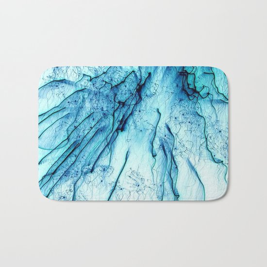 Special Fireworks, aqua Bath Mat