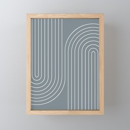 Minimal Line Curvature XCI Framed Mini Art Print