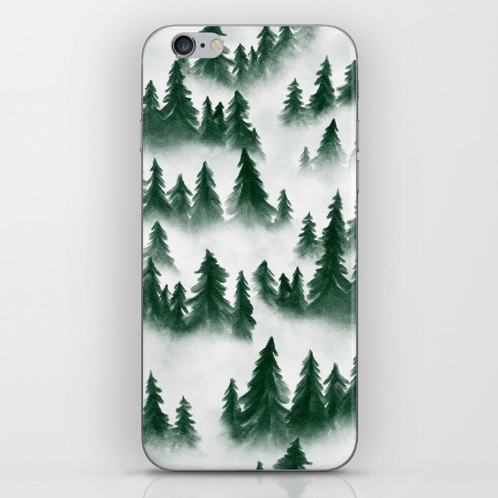 Green Forest Cover in Mist Wanderlust Nature iPhone Skin