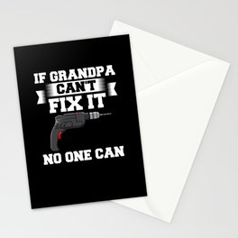 If Grandpa Can't Fix It Repair Drill Father's Day Stationery Card
