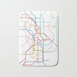 No name transport map Bath Mat | Tube, Transportmap, Map, Schema, Travel, City, Metro, Colorful, Graphicdesign, Transport 