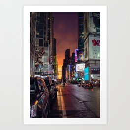 Times Square sunset | NYC fine art photo print Art Print