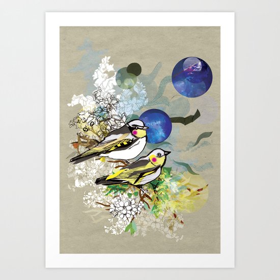 Yellow Birds Art Print