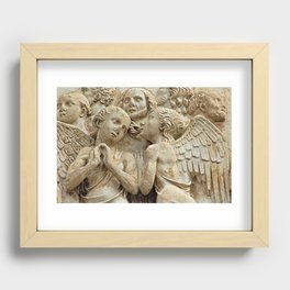 Orvieto Cathedral Angels Gothic Art Facade Relief Recessed Framed Print