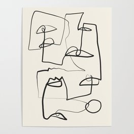 Abstract line art 12 Poster