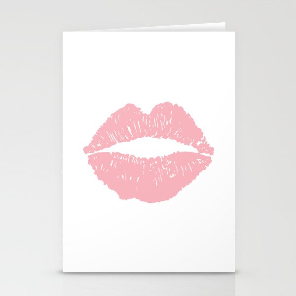 Coral Lips Stationery Cards