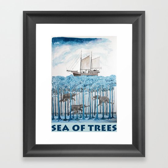 Sea of Trees Framed Art Print