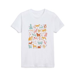 ABC Dogs in Retro Vintage Colors 70's Kids T Shirt