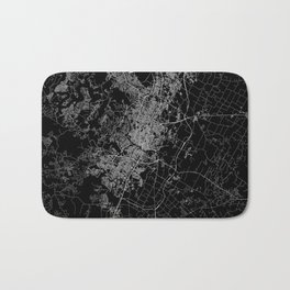 Austin map Texas Bath Mat | Black and White, Graphic Design, Abstract, Illustration 