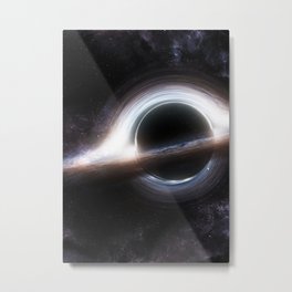 Interstellar Metal Print | Christophernolan, Horizon, Black, Painting, Star, Gargantua, Nolan, Galaxy, Planet, Space 