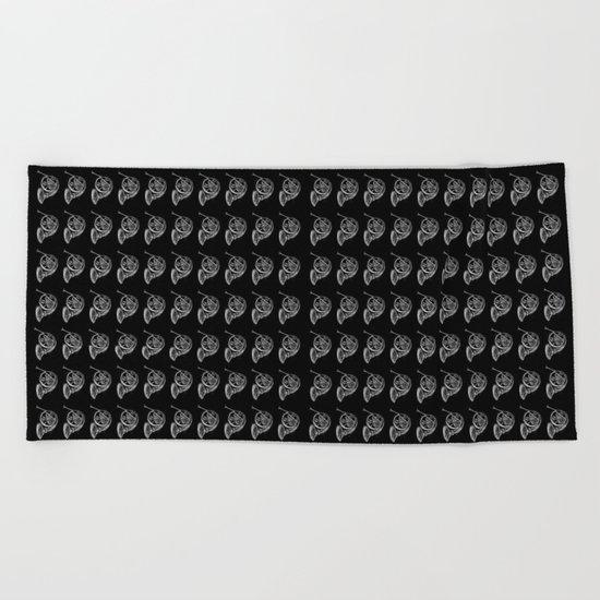 French Horn pattern Beach Towel