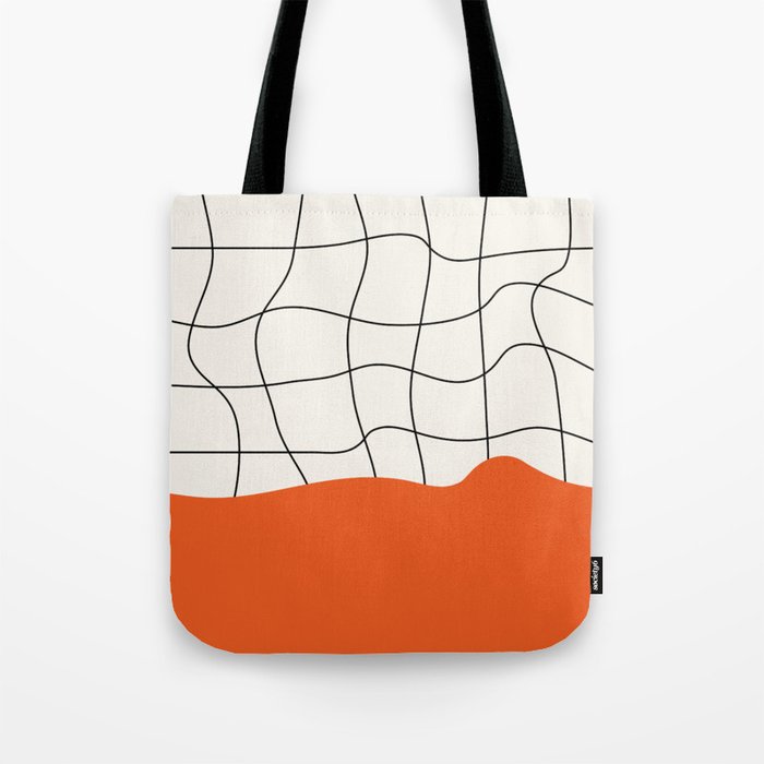 Flamingo Drip | Warp Grid: Off-White Day Edition Tote Bag