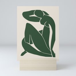 Matisse Abstract Nude II, Forest Green, Mid Century Art Decor Mini Art Print