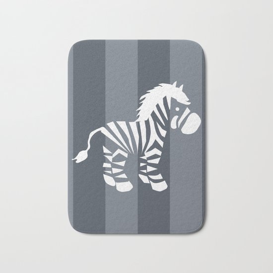 Zebra monochrome Bath Mat