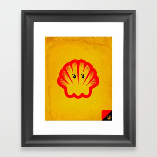 Look! There is a Ghost in the Shell! Framed Art Print
