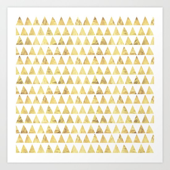 Triangles gold 6 Art Print