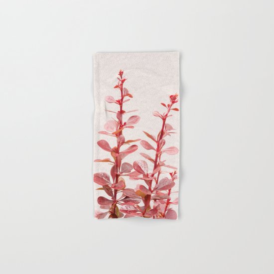 SOFT RED PLANT - Berberis #Art #Society6 #Decor #1 Hand & Bath Towel