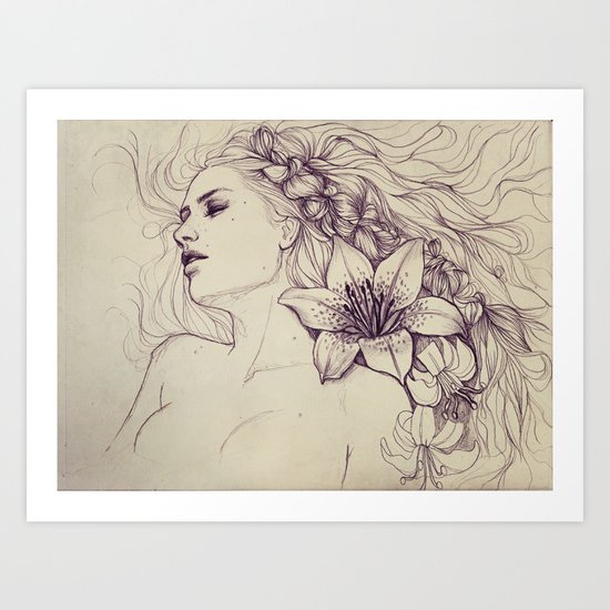 Lion's mane Art Print