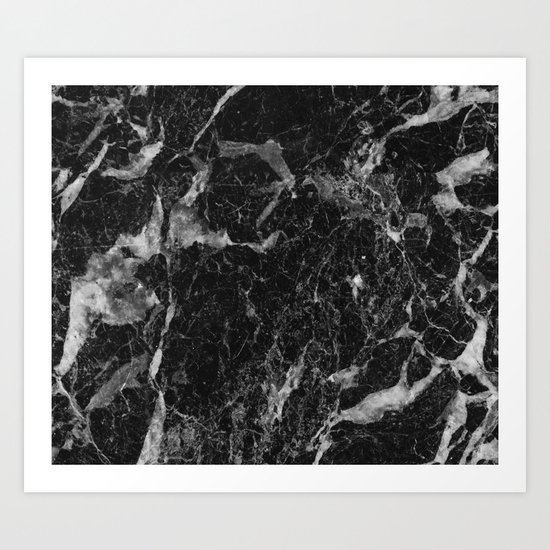 Campari - black marble Art Print