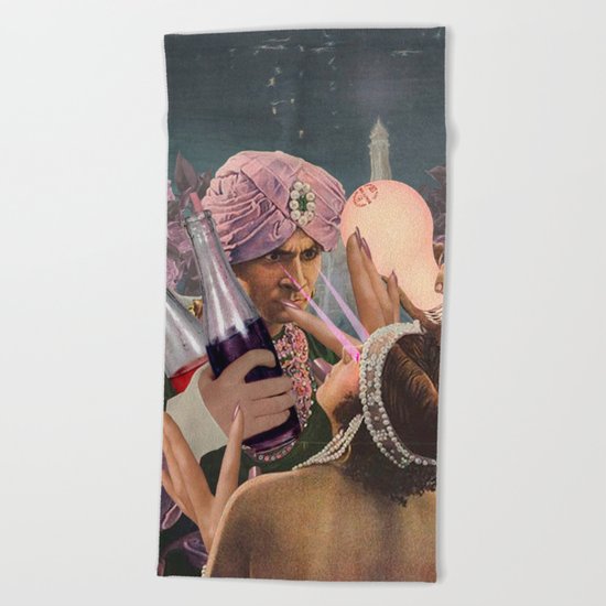 MEET ME IN THE GARDEN Beach Towel
