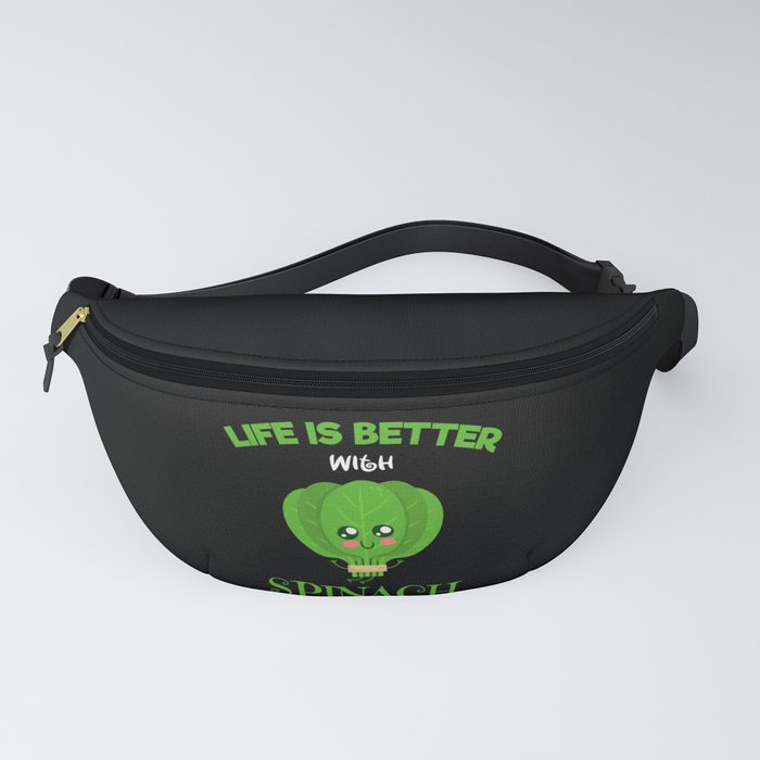 Life Is Better With Spinach Vegan Fanny Pack