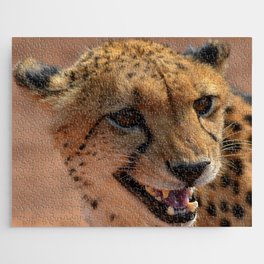 South Africa Photography - Beautiful Cheetah At The Savannah Jigsaw Puzzle